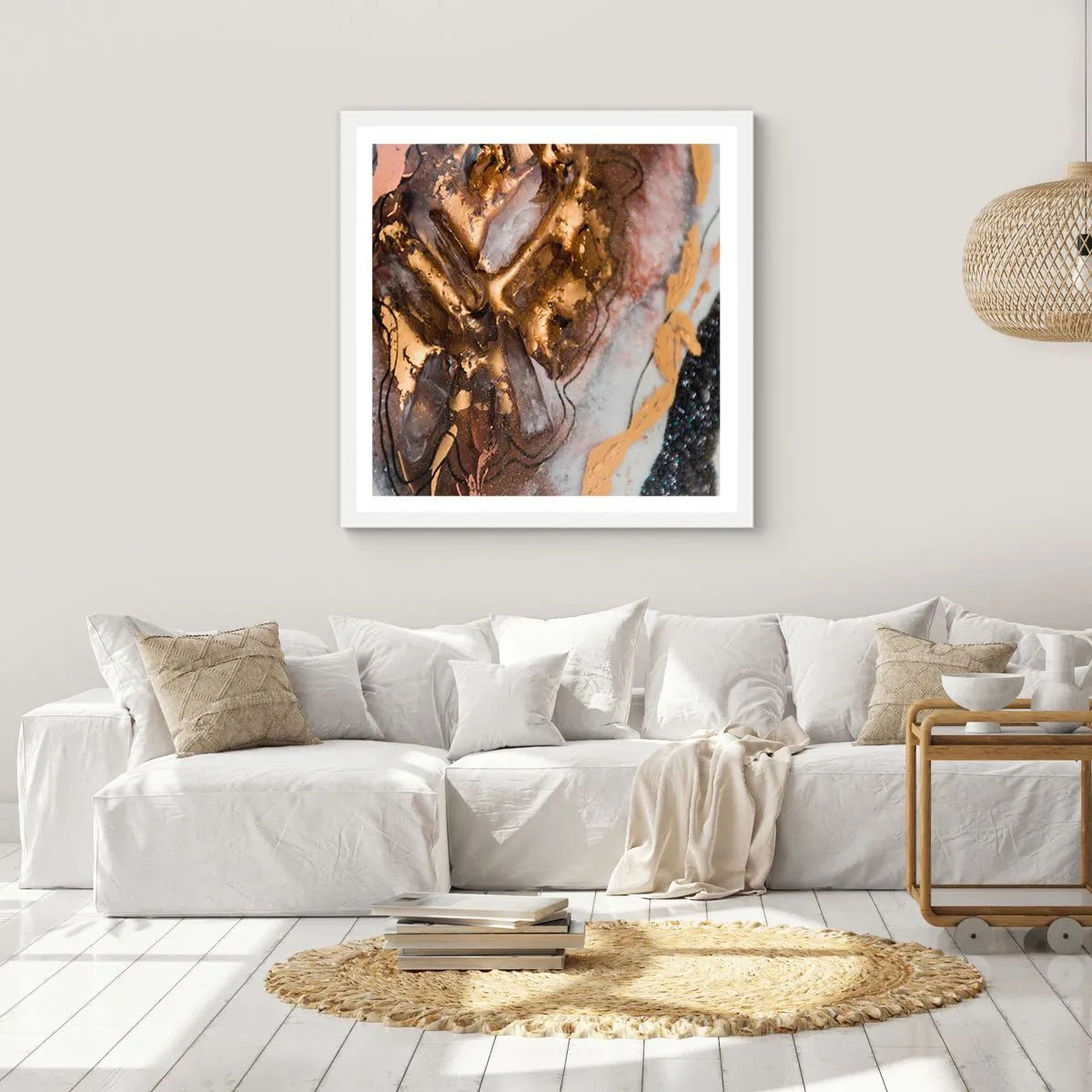 Poster in einem weißen Rahmen - Das Element der Erde - 40x40 cm