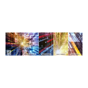 Fototapeten Muster Selbstklebend Deluxe Sticker - Leuchtender Korridor - Abstraktion, Grafik, 3D - 100x30 cm