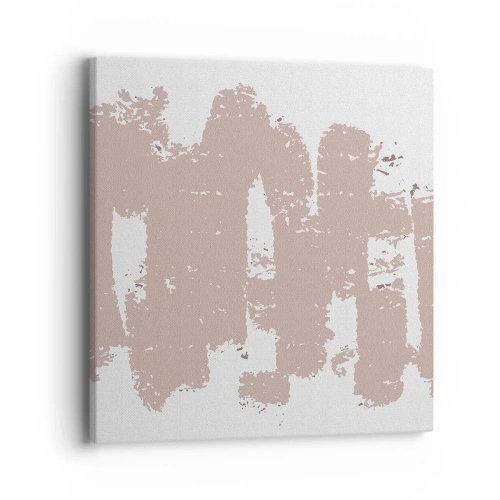 Bild auf Leinwand - Leinwandbild - Abstraktion in zartem Rosa - 40x40 cm