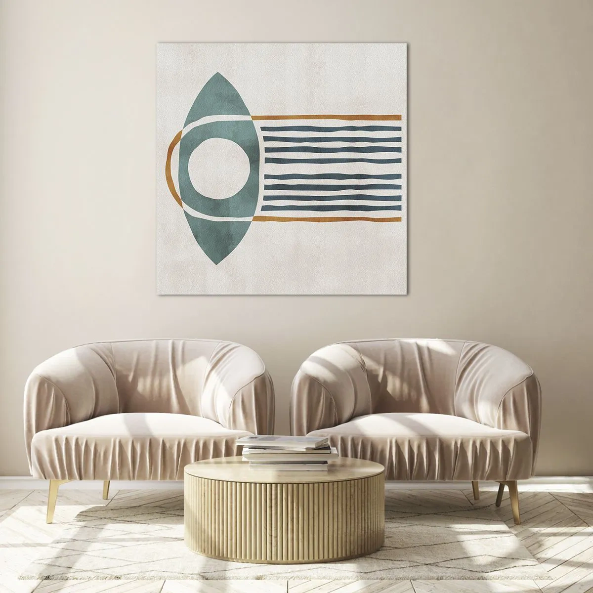 Glasbild - Bild auf glas - Zeichen und Rituale - 70x70 cm