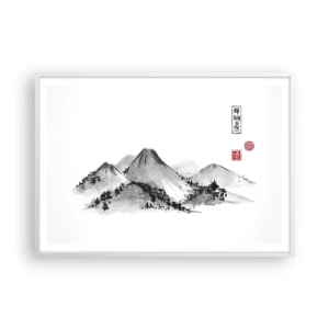 Poster in einem weißen Rahmen - Unendliche Fernen - 100x70 cm