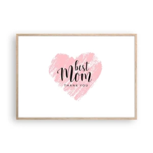 Poster in einem Rahmen aus heller Eiche - Immer der richtige Moment - 100x70 cm