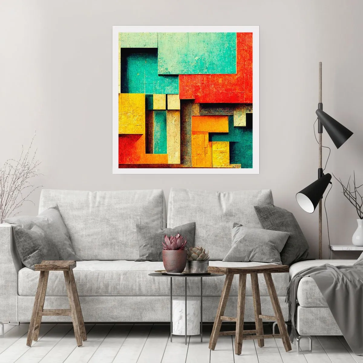 Poster - Festival der rechten Winkel - 40x40 cm