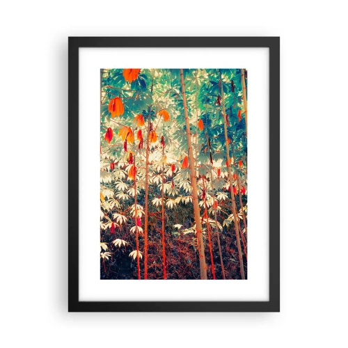 Poster in einem schwarzem Rahmen - Das geheime Leben der Blätter - 30x40 cm