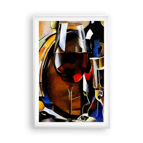 Poster in einem weißen Rahmen - Und die Welt nimmt Farben an - 61x91 cm