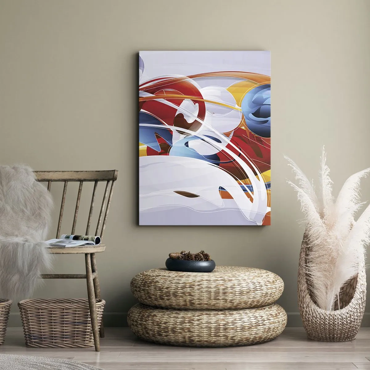 Bild auf Leinwand - Leinwandbild - Der Tanz der Elemente - 55x100 cm