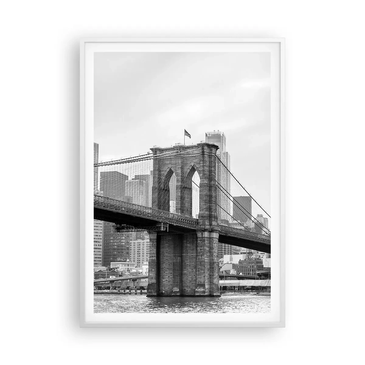 Poster in einem weißen Rahmen - New Yorker Atmosphäre - 70x100 cm