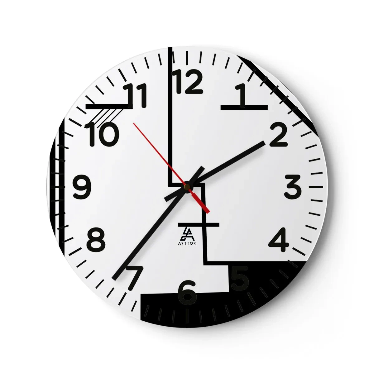 Wanduhr - Glasuhr - Einfach ein Kuss - 40x40 cm