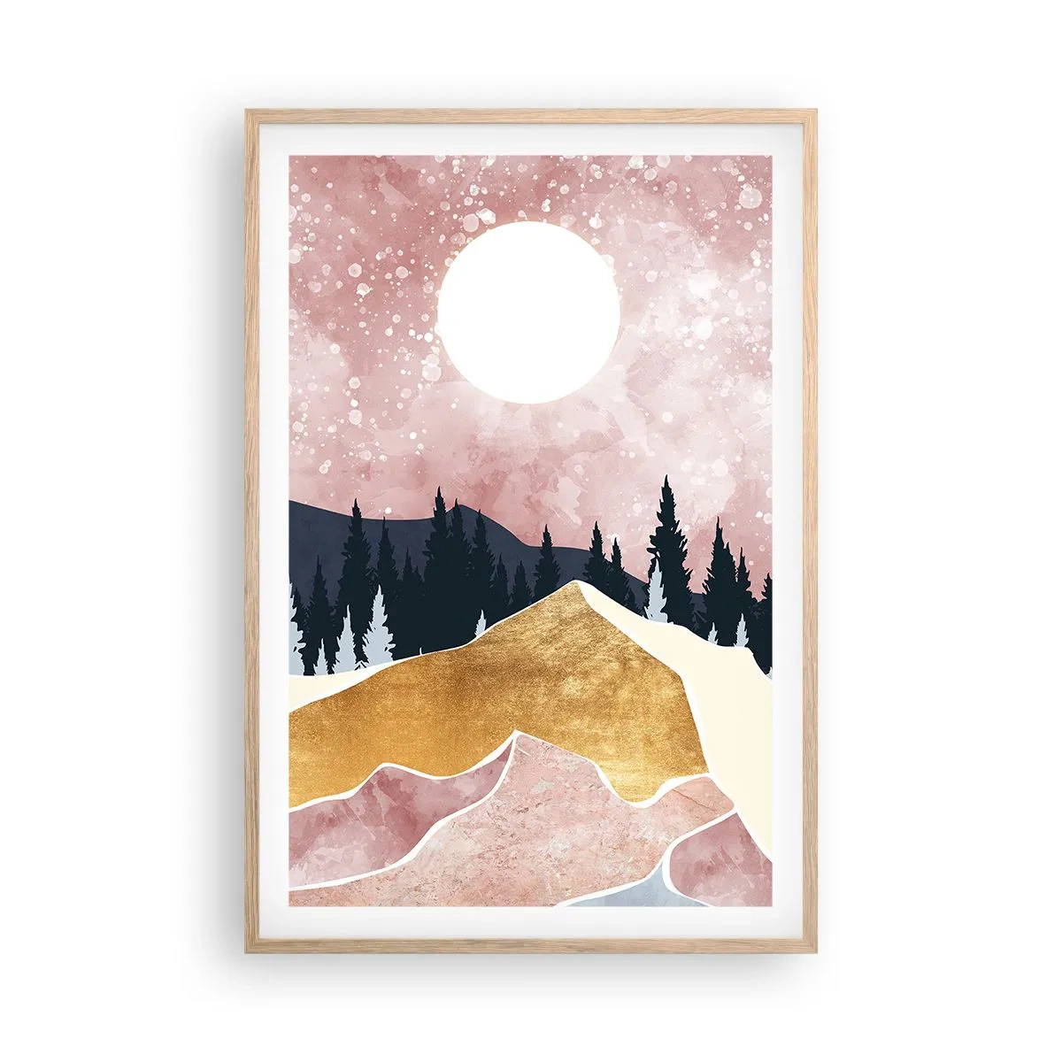 Poster in einem Rahmen aus heller Eiche - Nachtwache - 61x91 cm