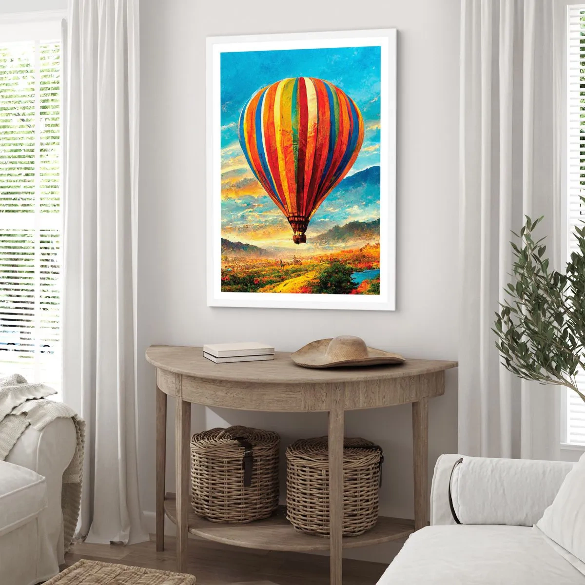 Poster in einem weißen Rahmen - In der Stille sieht man mehr - 61x91 cm