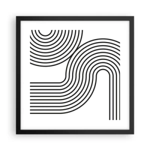 Poster in einem schwarzem Rahmen - An der Kurve - 40x40 cm