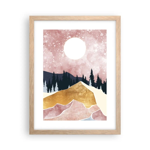 Poster in einem Rahmen aus heller Eiche - Nachtwache - 30x40 cm