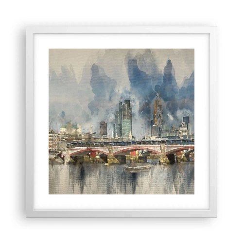 Poster in einem weißen Rahmen - London in seiner ganzen Pracht - 40x40 cm
