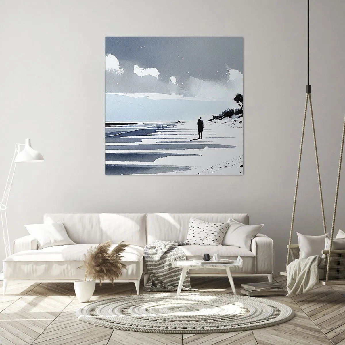 Bild auf Leinwand - Leinwandbild - Allein sein - 40x40 cm