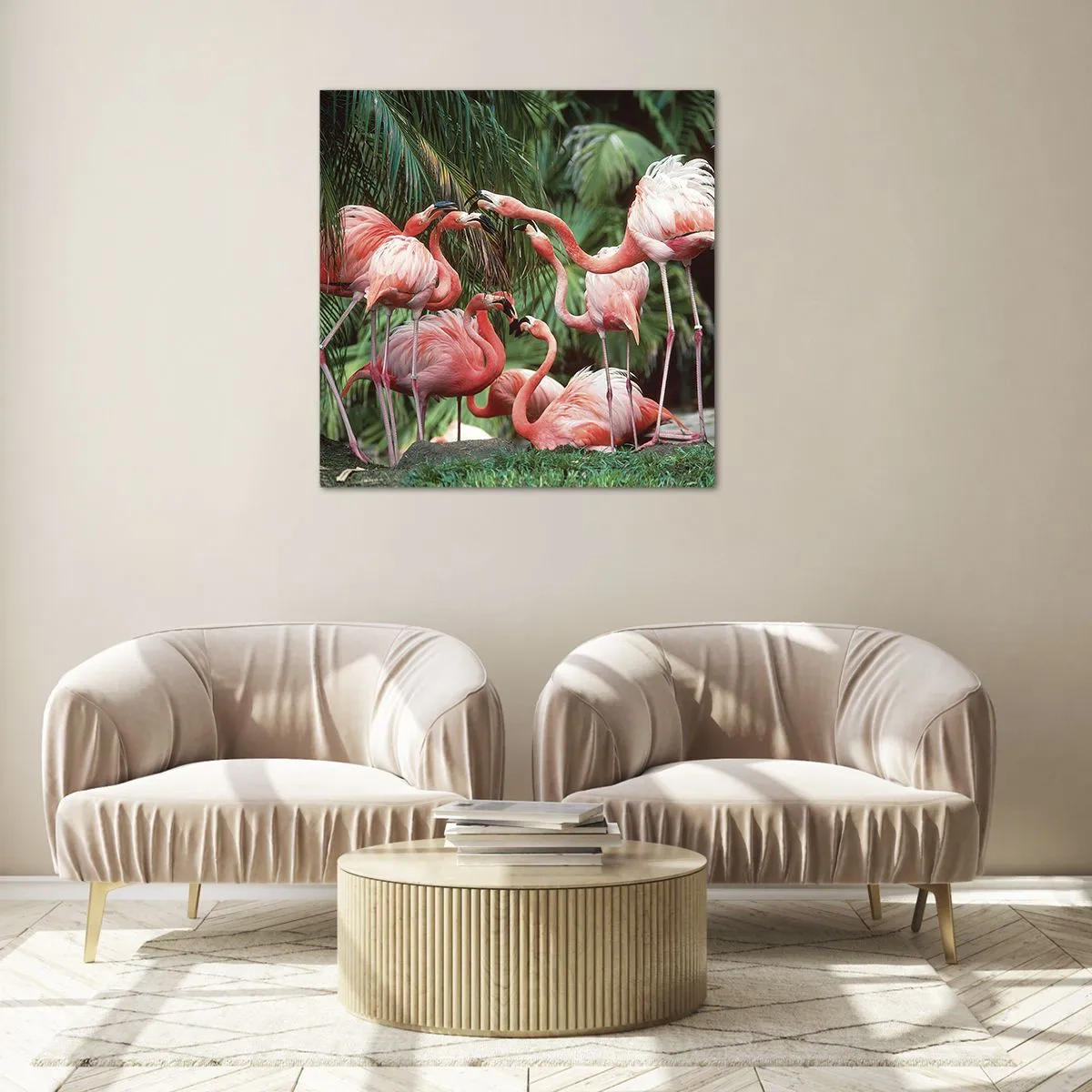 Glasbild - Bild auf glas - Nachmittagsklatsch - 50x50 cm