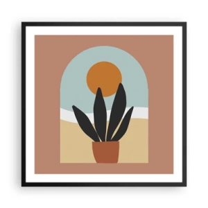 Poster in einem schwarzem Rahmen - Kleine Freuden - 60x60 cm