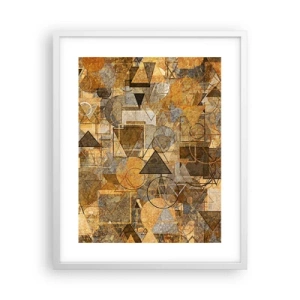 Poster in einem weißen Rahmen - Die Welt in Form - 40x50 cm