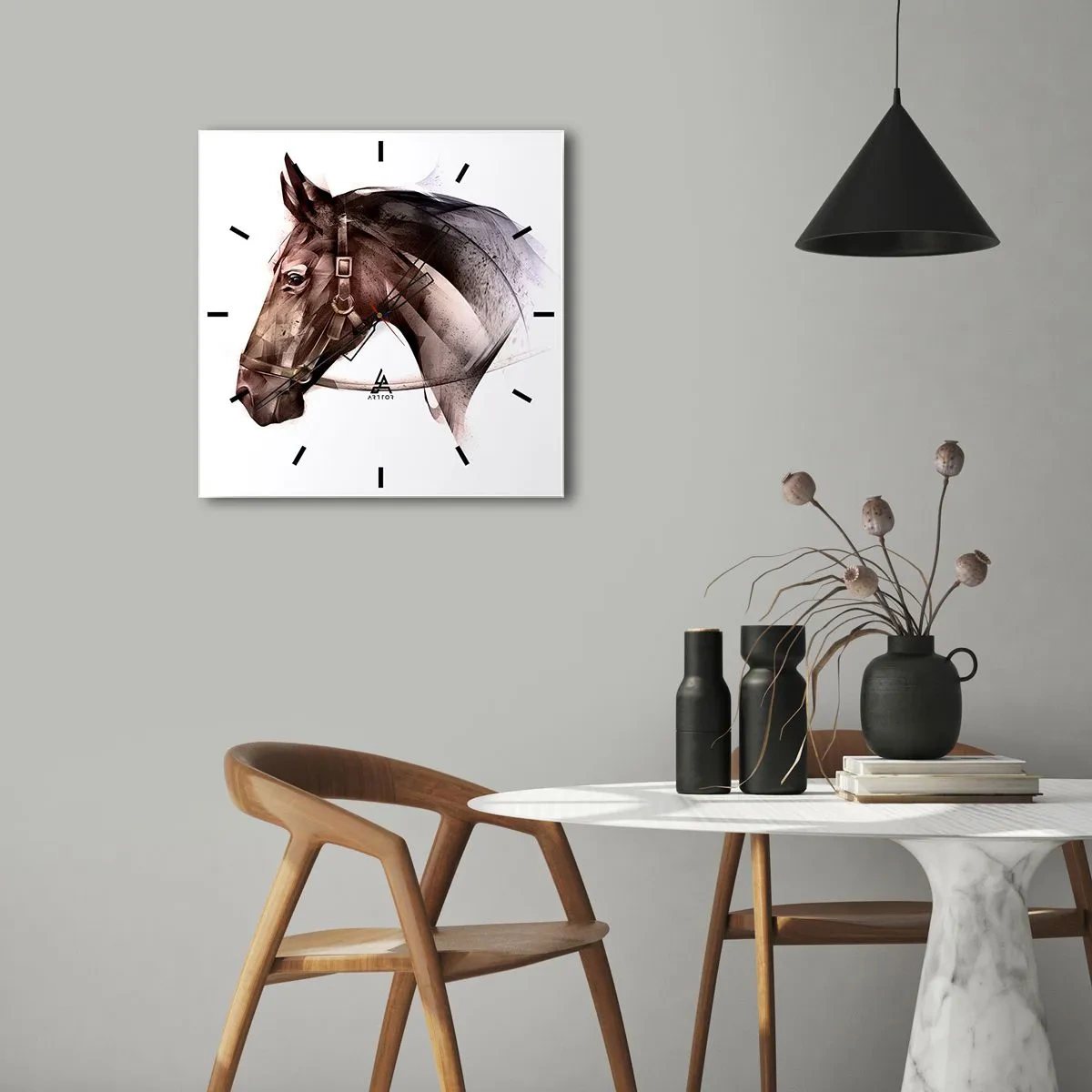 Wanduhr - Glasuhr - Was für eine Gnade - 40x40 cm