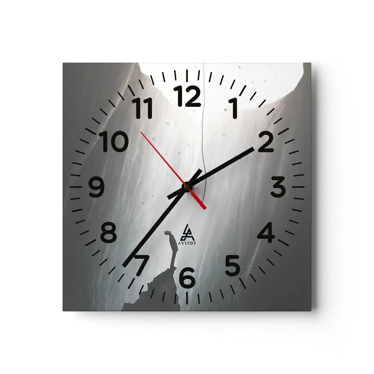 Wanduhr - Glasuhr - Es gibt immer einen Ausweg - 40x40 cm