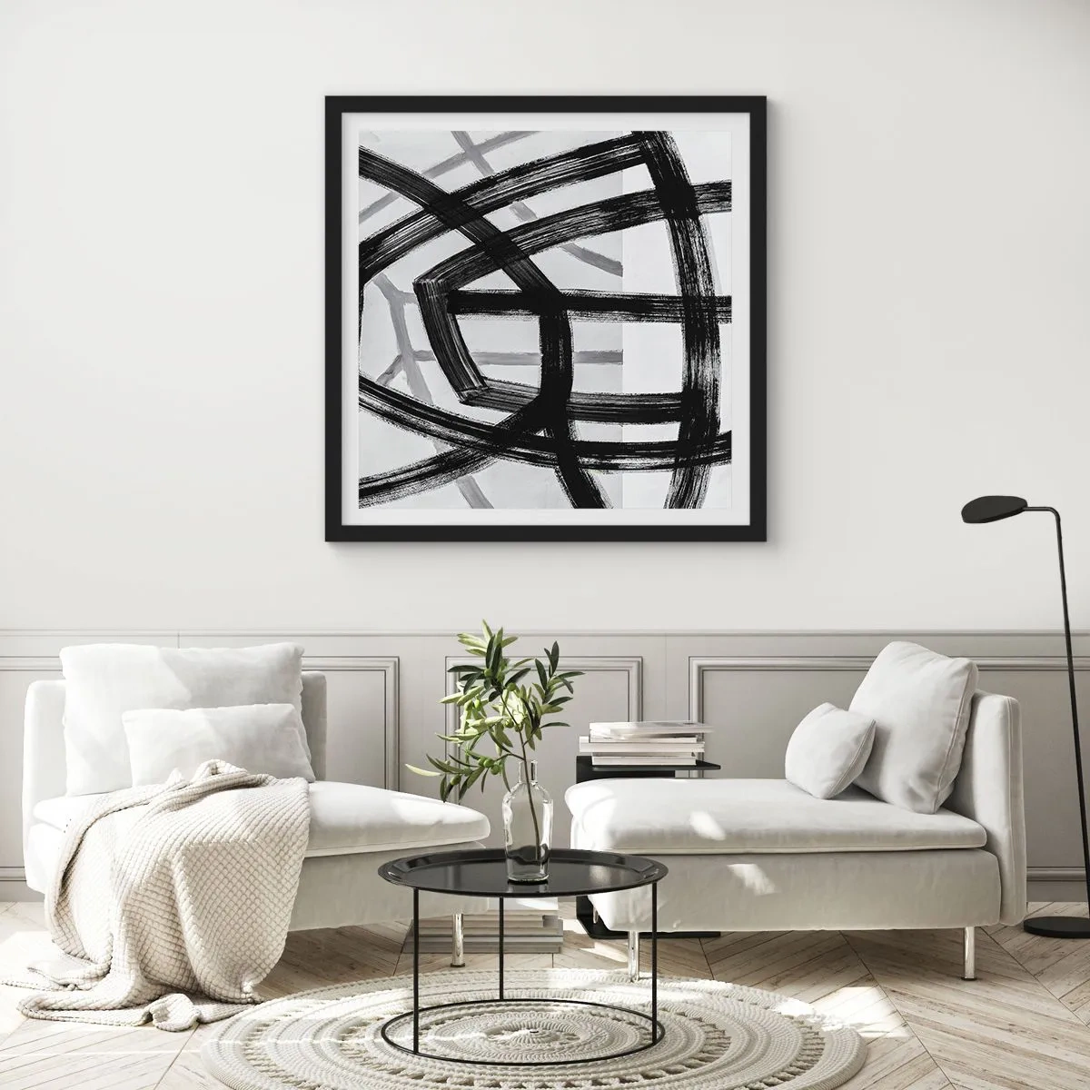 Poster in einem schwarzem Rahmen - Bautiefe - 60x60 cm