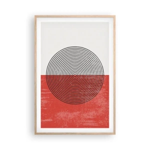 Poster in einem Rahmen aus heller Eiche - Auf den Punkt gebracht - 61x91 cm