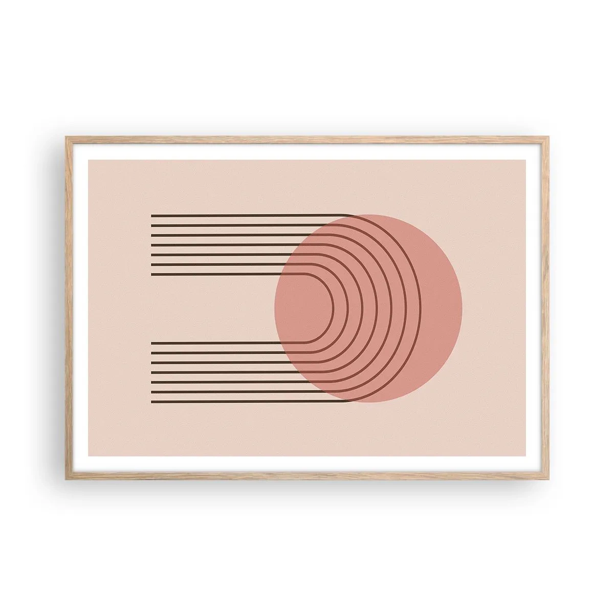 Poster in einem Rahmen aus heller Eiche - Unwiderstehliche Anziehungskraft - 100x70 cm