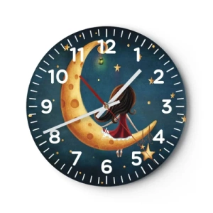 Wanduhr - Glasuhr - Einmal… - 30x30 cm