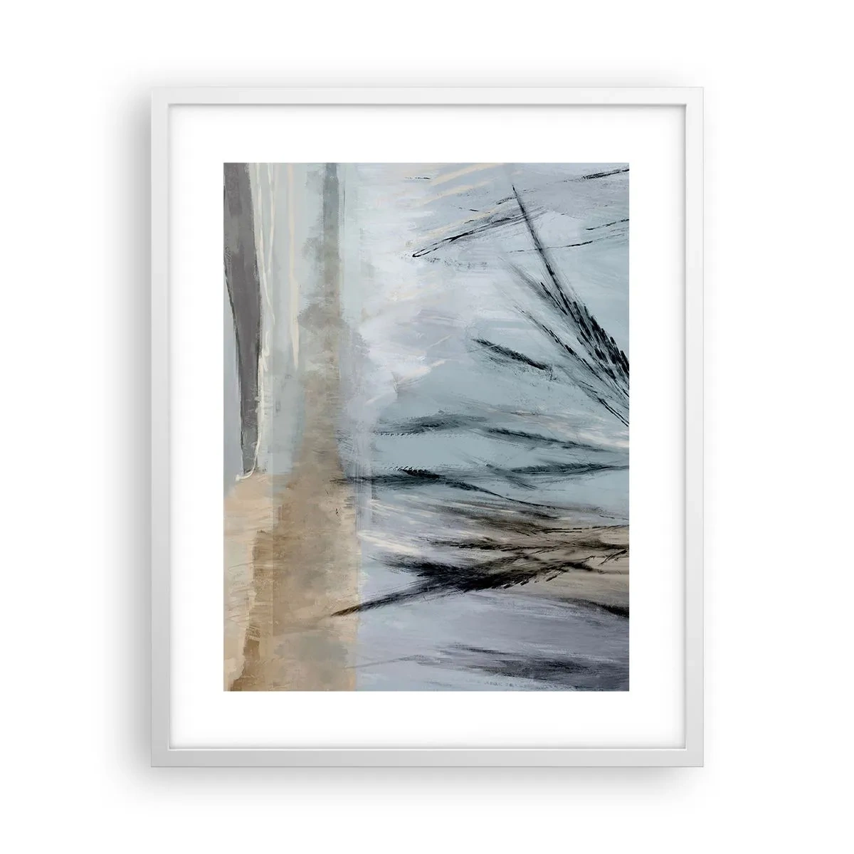 Poster in einem weißen Rahmen - Winterfelder - 40x50 cm