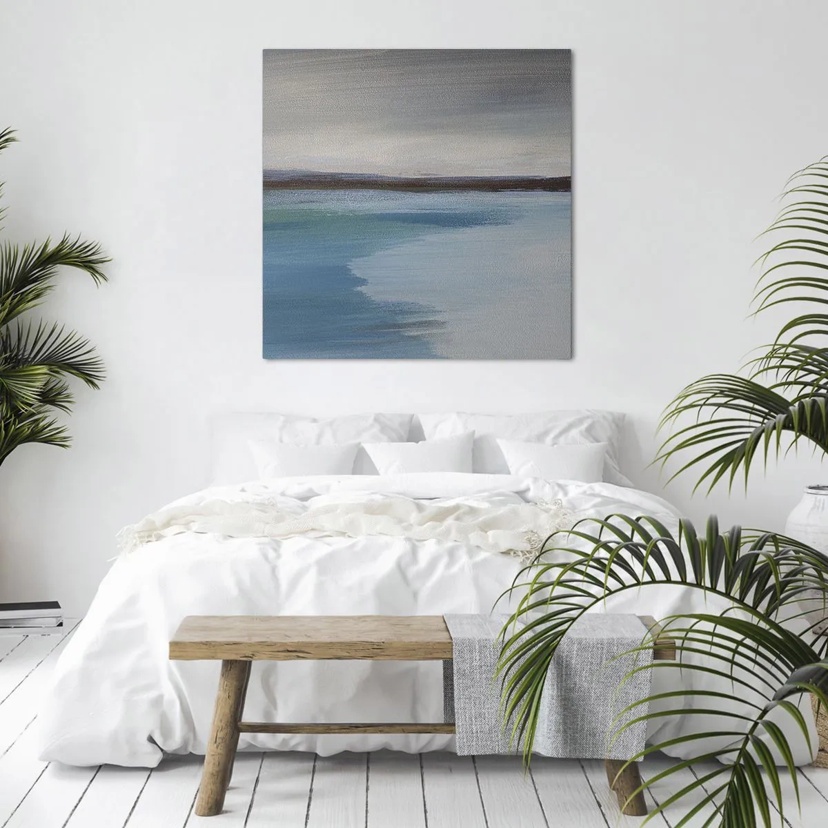 Bild auf Leinwand - Leinwandbild - Horizontale Landschaft - 30x30 cm