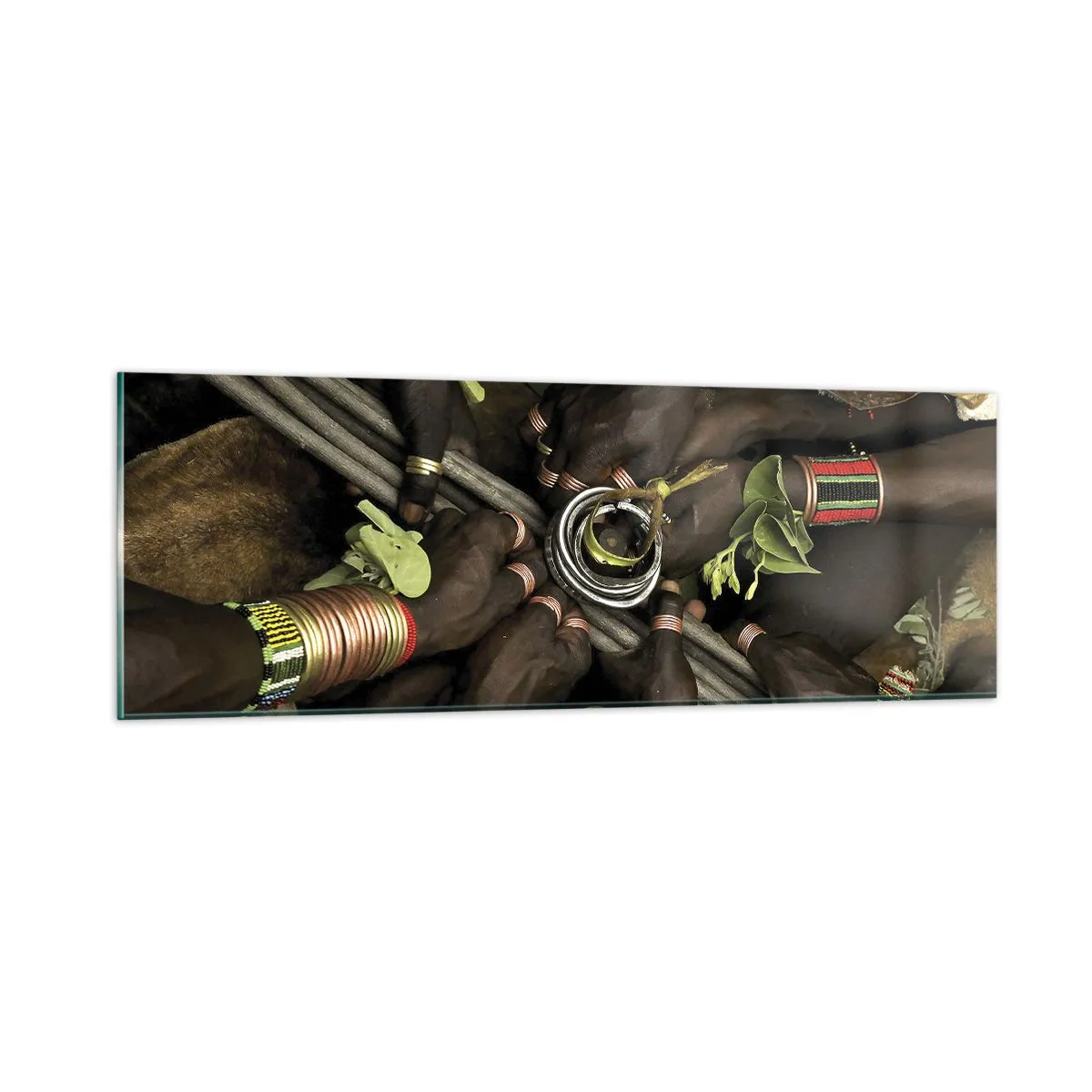 Glasbild - Bild auf glas - Wir sind zusammen - 90x30 cm