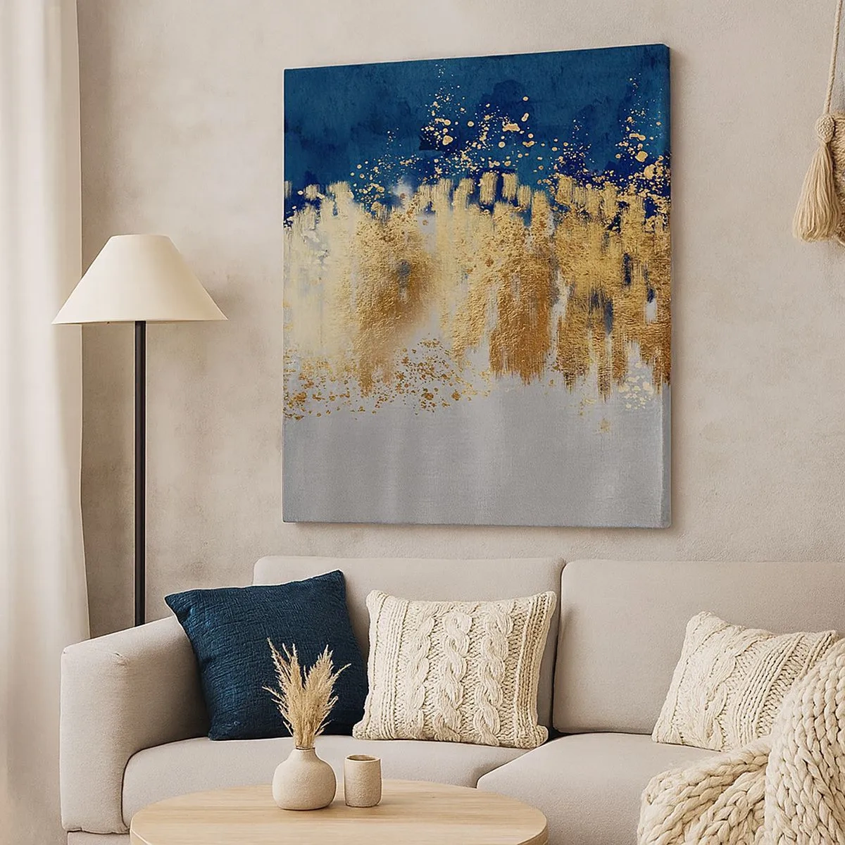 Bild auf Leinwand - Leinwandbild - Moderne Komposition mit Glanz - 30x30 cm