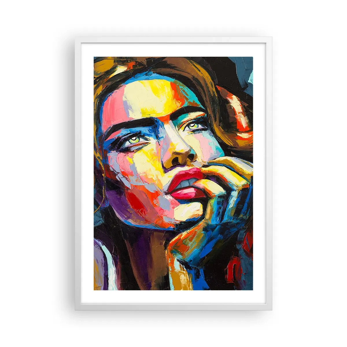 Poster in einem weißen Rahmen - Träume fliegen am Himmel wie Vögel - 50x70 cm