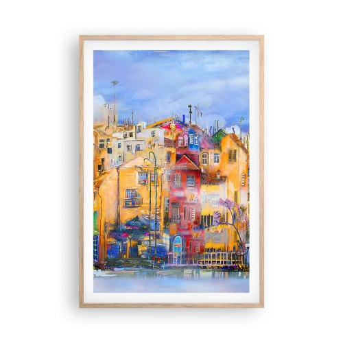 Poster in einem Rahmen aus heller Eiche - Wir sind zusammen - 61x91 cm