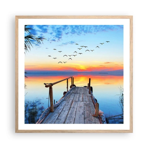 Poster in einem Rahmen aus heller Eiche - Es ist Zeit, zurückzukehren ... - 60x60 cm