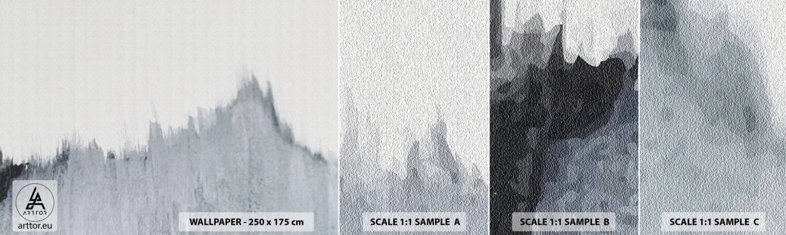 Fototapeten Muster Selbstklebend Deluxe Sticker - Mysteriöse Aufzeichnung - Minimalismus, Stück, Verwischen - 100x30 cm