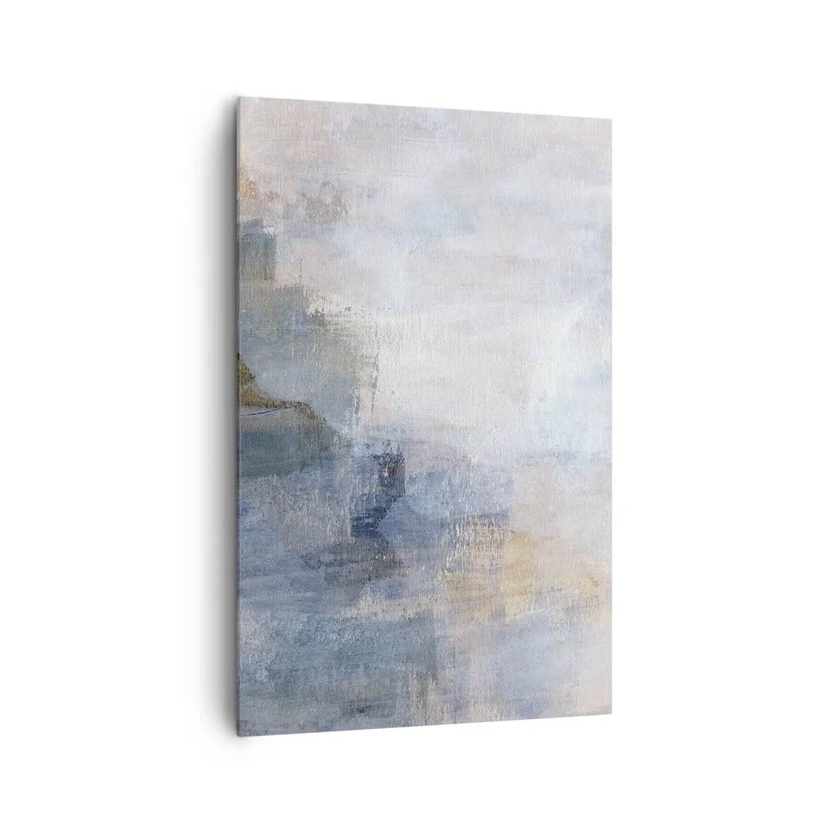 Bild auf Leinwand - Leinwandbild - Dezente abstrakte Punkte in Blau- und Beigetönen - 80x120cm - Farbtöne und Akkorde - Moderne Wanddekoration für Wohnzimmer und Schlafzimmer ARTTOR