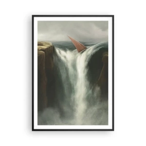 Poster in einem schwarzem Rahmen - Warnung des Lebens - 70x100 cm