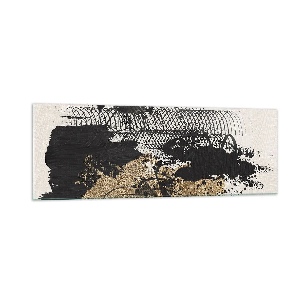 Glasbild - Bild auf glas - Komposition mit Leidenschaft - 90x30 cm