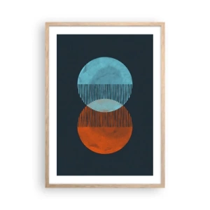 Poster in einem Rahmen aus heller Eiche - Astronomische Fantasie - 50x70 cm