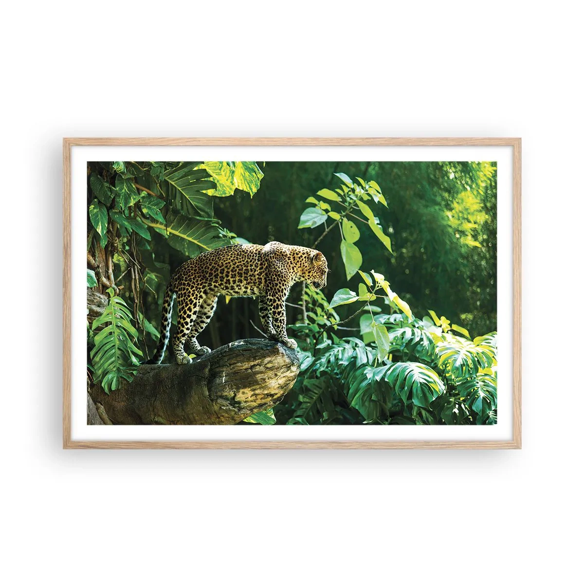 Poster in einem Rahmen aus heller Eiche - Auf die Jagd? - 91x61 cm