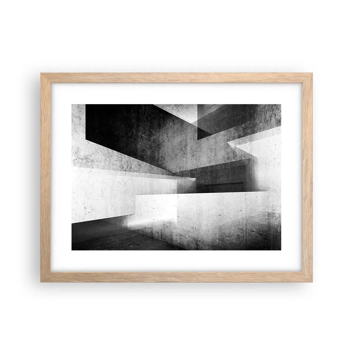 Poster in einem Rahmen aus heller Eiche - Die Raumstruktur - 40x30 cm