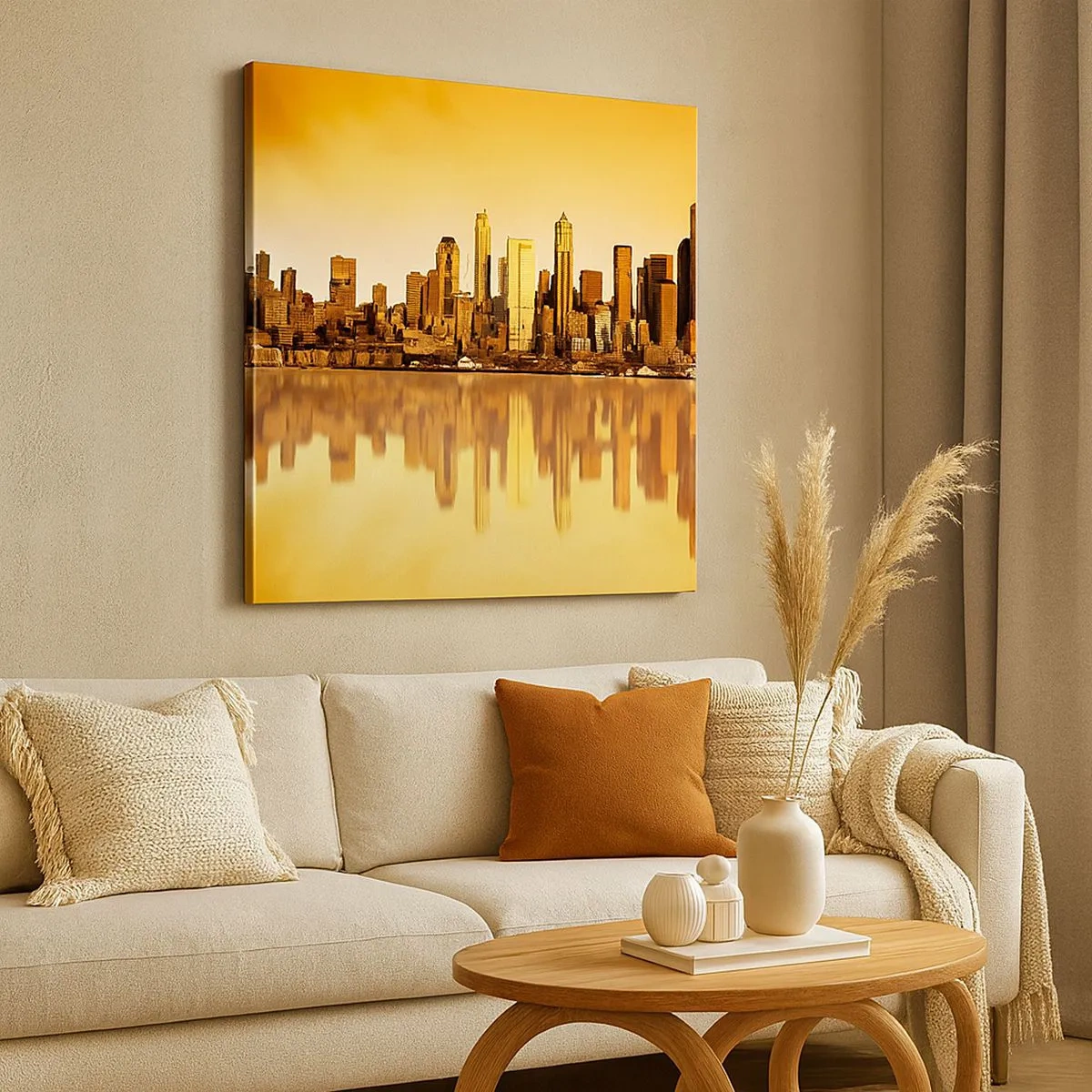 Bild auf Leinwand - Leinwandbild - Die Stille der Metropole - 30x30 cm