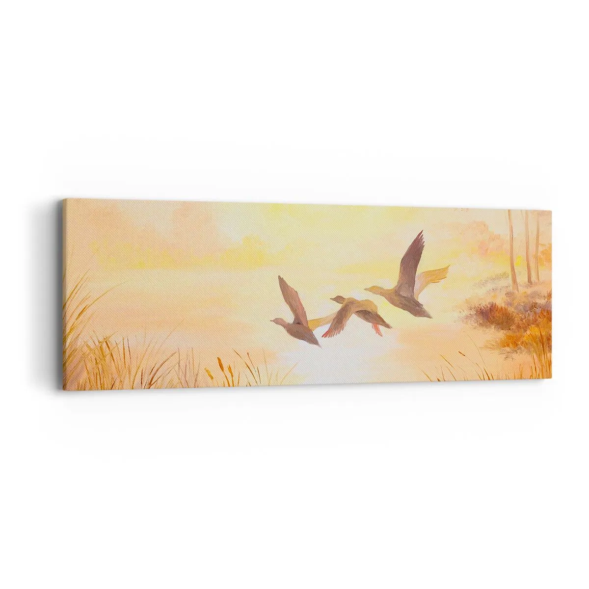 Bild auf Leinwand - Leinwandbild - Der Beginn einer langen Reise - 90x30 cm