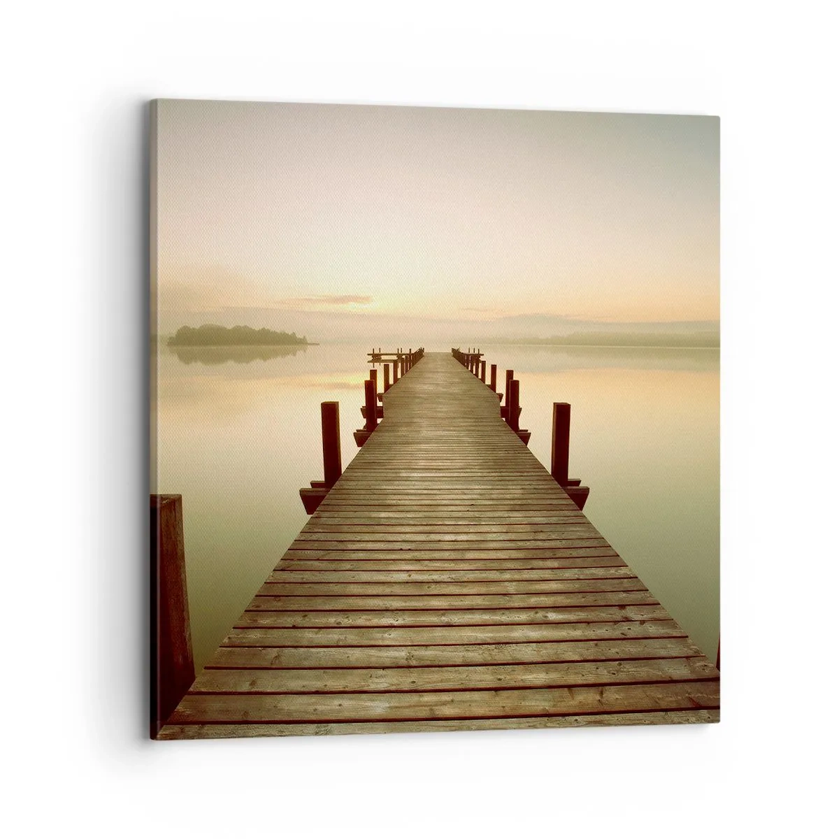 Bild auf Leinwand - Leinwandbild - Tagesanbruch, Morgendämmerung, Licht - 70x70 cm