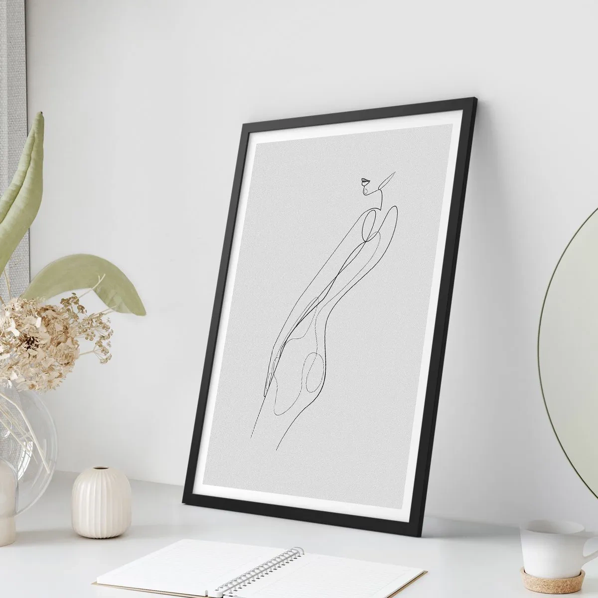 Poster in einem schwarzem Rahmen - Bloß ein Versprechen - 70x100 cm