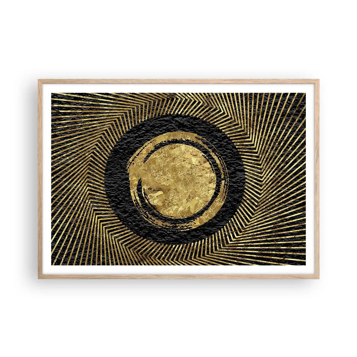 Poster in einem Rahmen aus heller Eiche - Glamour-Komposition - 100x70 cm