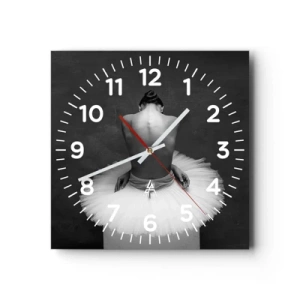 Wanduhr - Glasuhr - Es blüht gerade - 30x30 cm