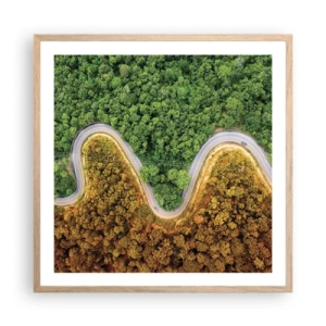 Poster in einem Rahmen aus heller Eiche - Grenzen und Durchbrüche - 60x60 cm