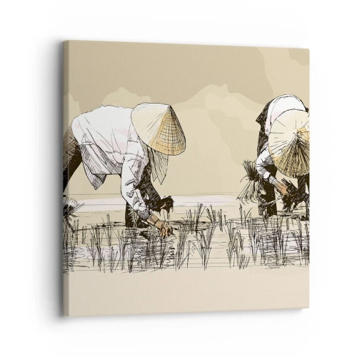 Bild auf Leinwand - Leinwandbild - Erfolgreiche Ernte - 30x30 cm