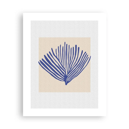 Poster - Blauer Fächer - 40x50 cm